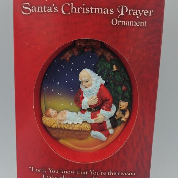 Alda Monteschio‎ Santa's Christmas Prayer Ornament Dicksons Box 1995 Vintage - Picture 2 of 4